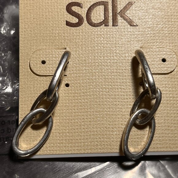 Chain Link Earrings by The Sak New‎ with Tags - Picture 1 of 6